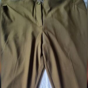 Worthington British Olive‎ Slit Cuff Hem Sz. 2XL Pants with Pockets
